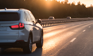 Car on road